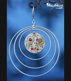 Boucles d'oreilles orignales steampunk Atomic