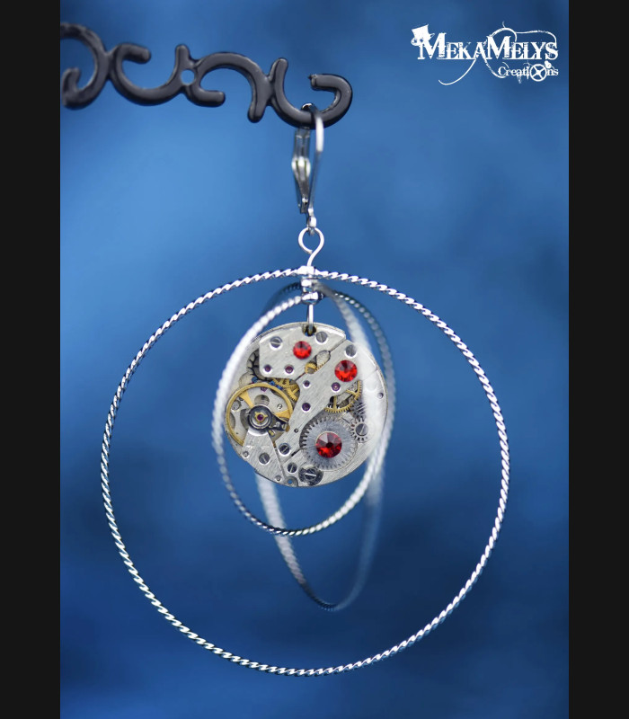 Boucles d'oreilles orignales steampunk Atomic