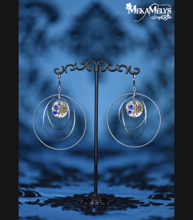 Boucles d'oreilles orignales steampunk Atomic