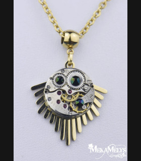 Collier original doré soleil