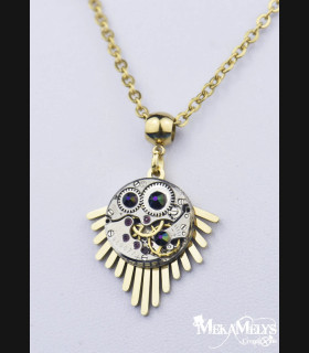 Collier original doré soleil