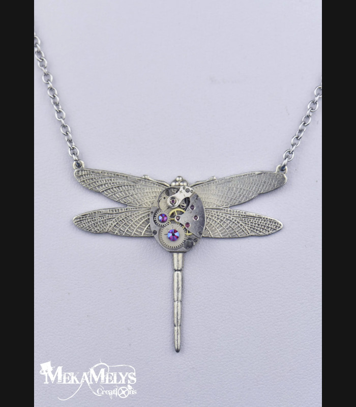 Collier Steampunk libellule | MekaMelys