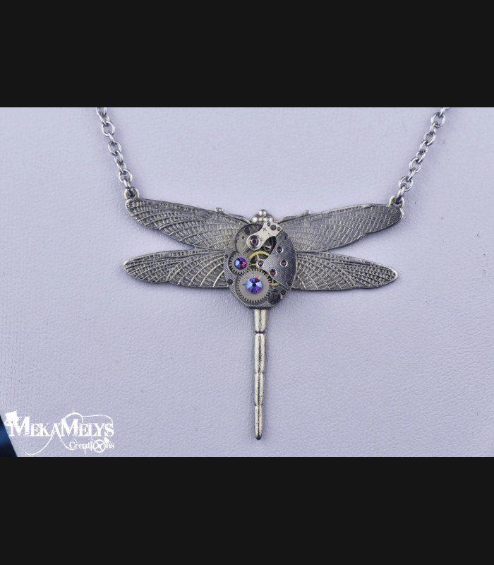 Collier Steampunk libellule | MekaMelys
