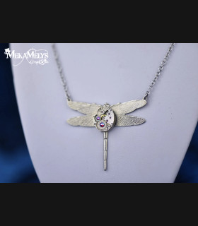 Collier Steampunk libellule | MekaMelys