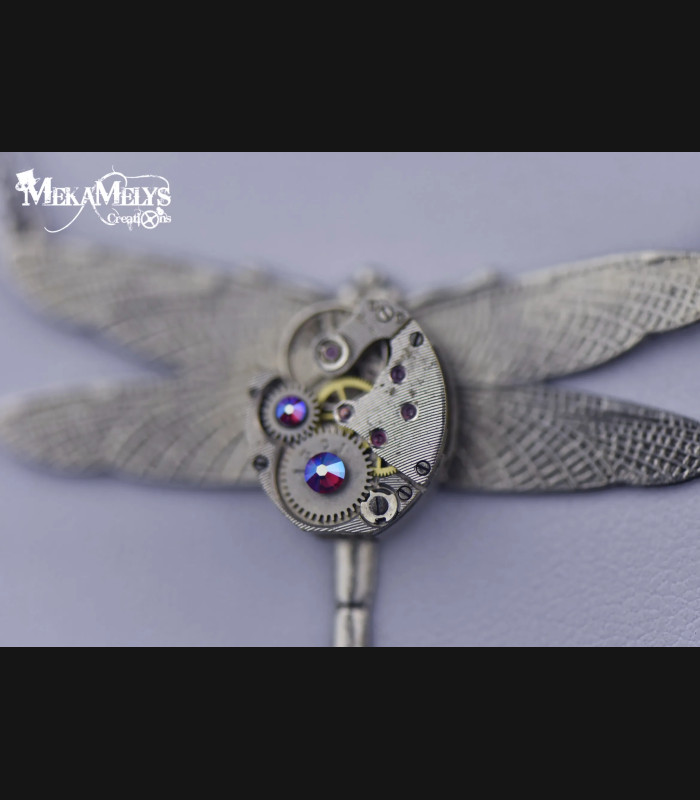 Collier Steampunk libellule | MekaMelys