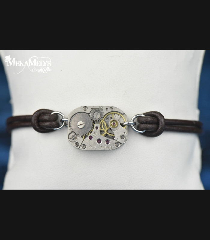 Bracelet Steampunk Gamma - Bijou Mecanique | MekaMelys