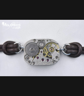 Bracelet Steampunk Gamma - Bijou Mecanique | MekaMelys