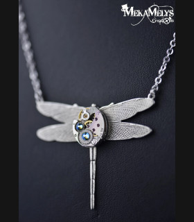 Collier Steampunk libellule