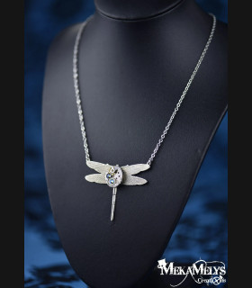 Collier Steampunk libellule