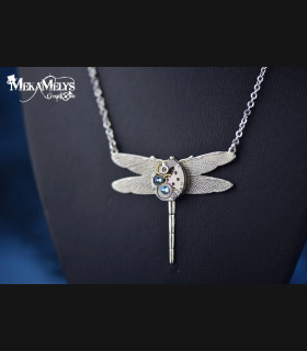 Collier Steampunk libellule