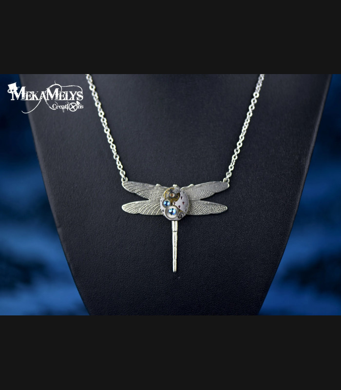 Collier Steampunk libellule