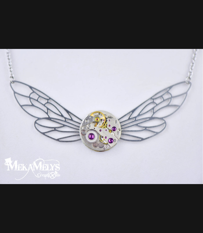 Collier steampunk Dragonfly