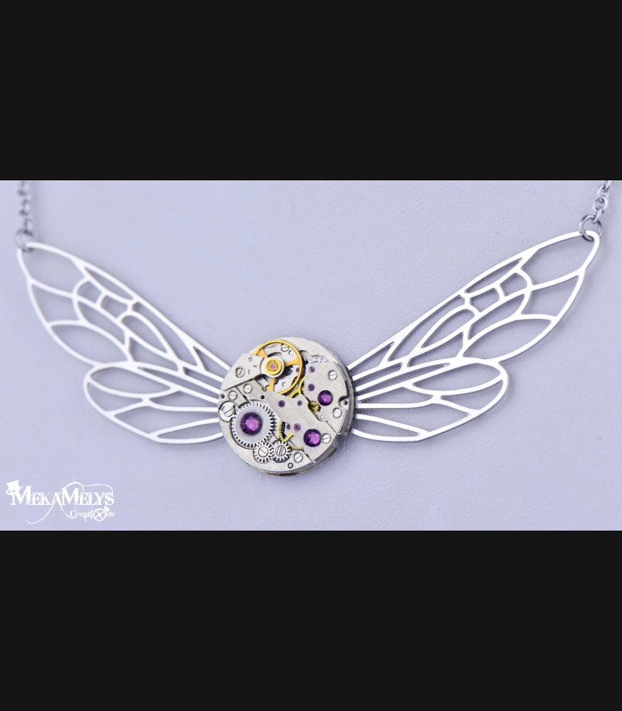 Collier steampunk Dragonfly