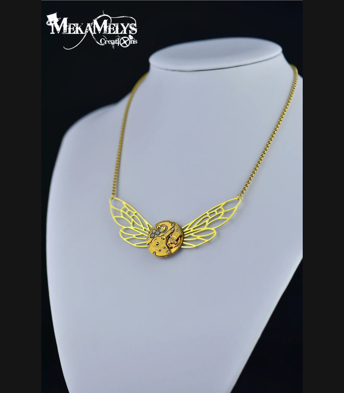 Collier steampunk Dragonfly