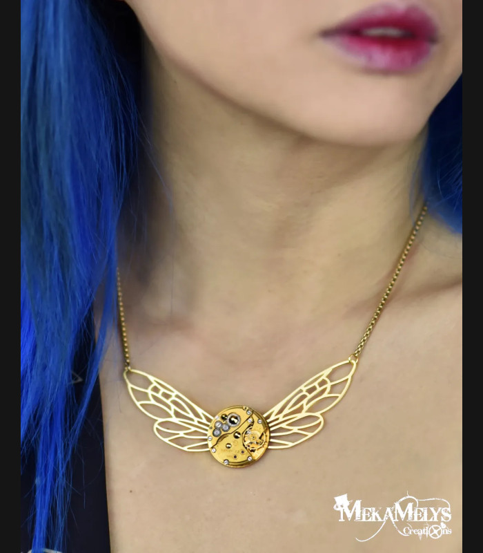 Collier steampunk Dragonfly
