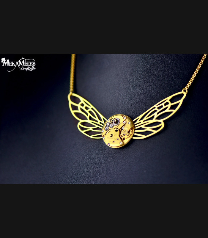 Collier steampunk Dragonfly