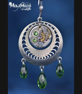 Boucles d'oreilles originales steampunk Bellatrix