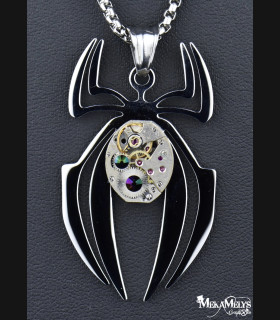 Collier steampunk White Widow