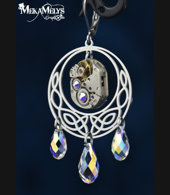 Boucles d'oreilles Elfiques Celtiques Steampunk