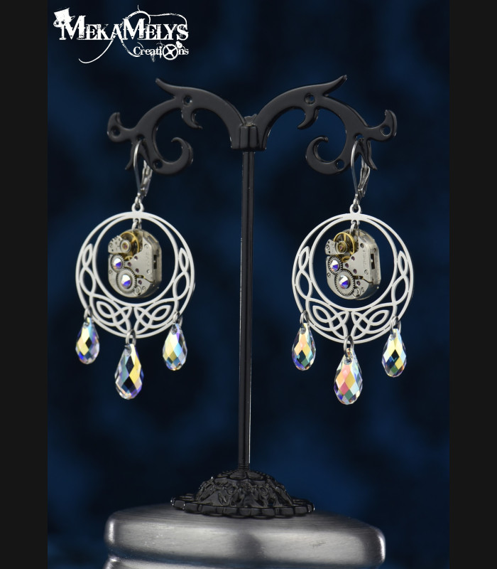 Boucles d'oreilles Elfiques Celtiques Steampunk