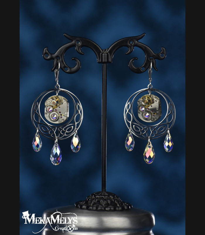 Boucles d'oreilles Elfiques Celtiques Steampunk
