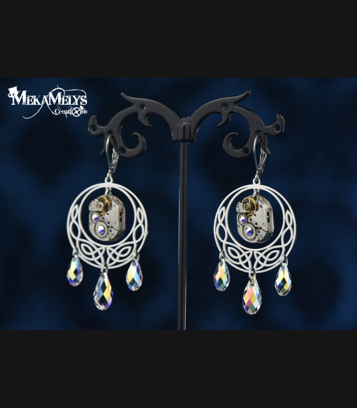 Boucles d'oreilles Elfiques Celtiques Steampunk