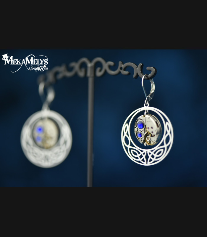 Boucles d'oreilles Elfiques Celtiques Steampunk