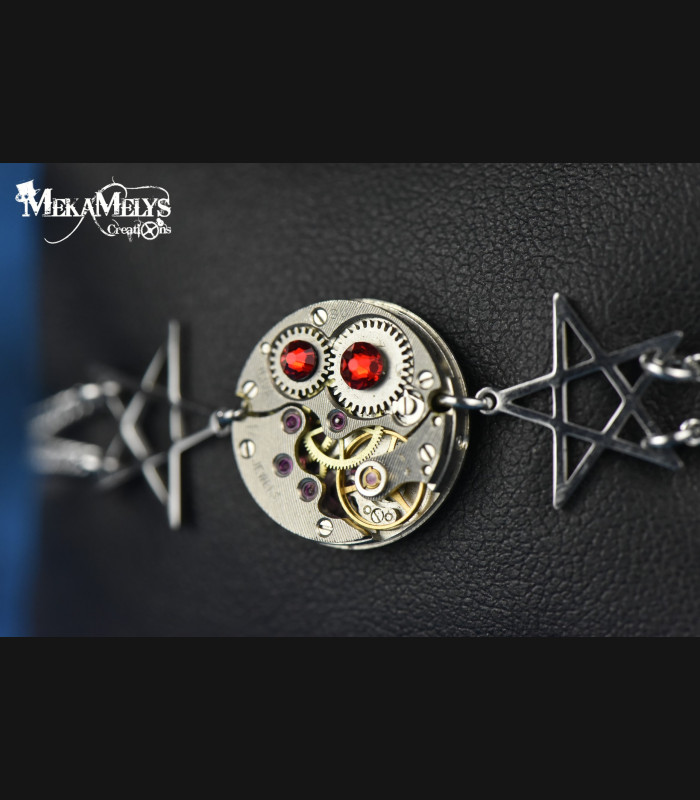 Bracelet Steampunk mécanique StarLight | MekaMelys