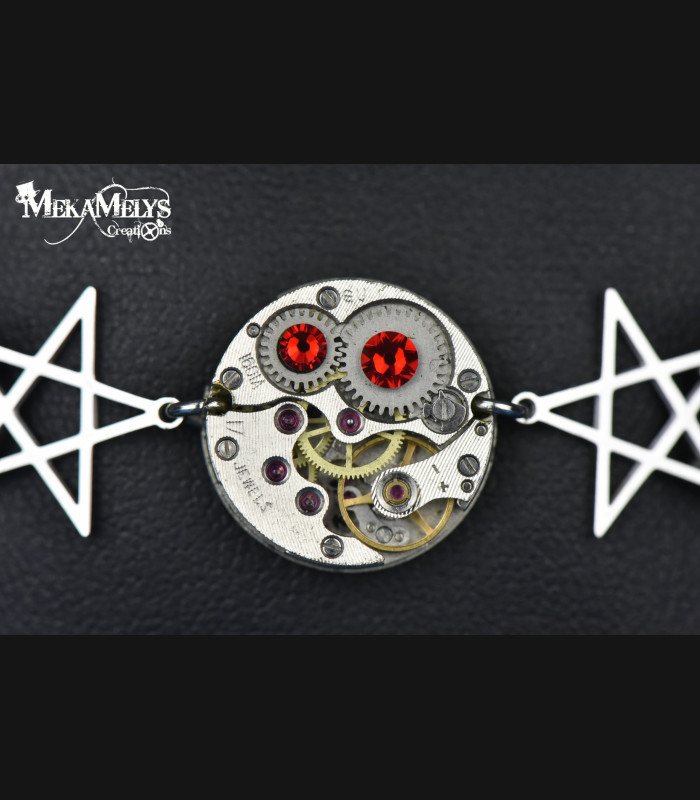 Bracelet Steampunk mécanique StarLight | MekaMelys