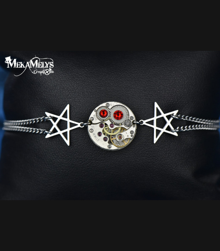 Bracelet Steampunk mécanique StarLight | MekaMelys