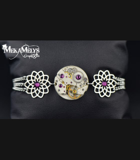 Bracelet Steampunk Flower | MekaMelys