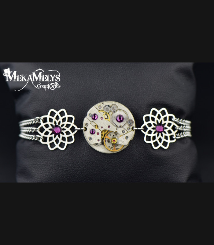 Bracelet Steampunk Flower | MekaMelys