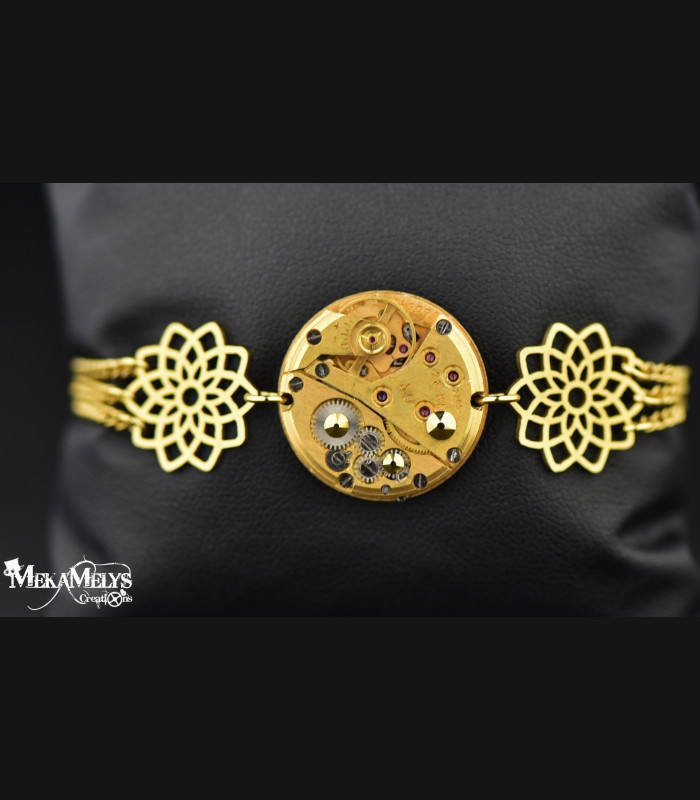 Bracelet Steampunk Flower