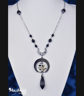 Collier steampunk Lune DélHécate
