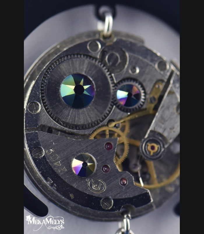 Collier steampunk Lune DélHécate