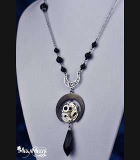Collier steampunk Lune DélHécate