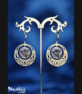Boucles d'oreilles Elfiques Celtiques Steampunk