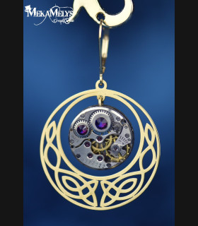 Boucles d'oreilles Elfiques Celtiques Steampunk