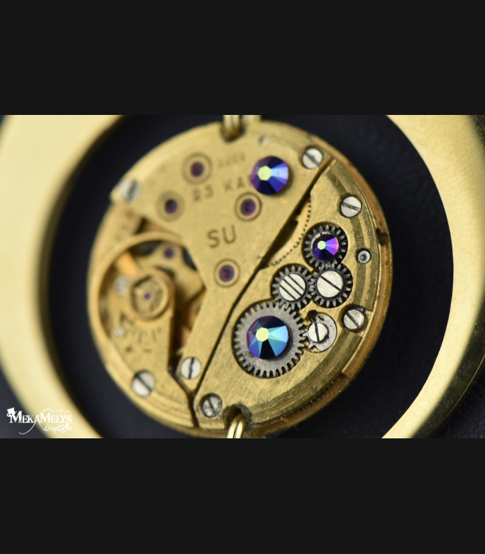 Collier original steampunk Lune Hécate