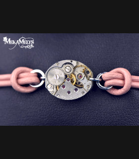Bracelet Cuir Steampunk Delta - Mecanique | MekaMelys