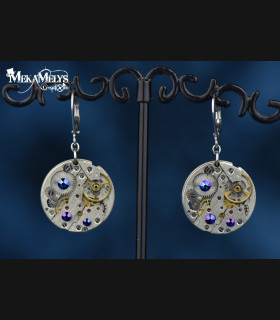 Boucles d'oreilles steampunk Simple minds