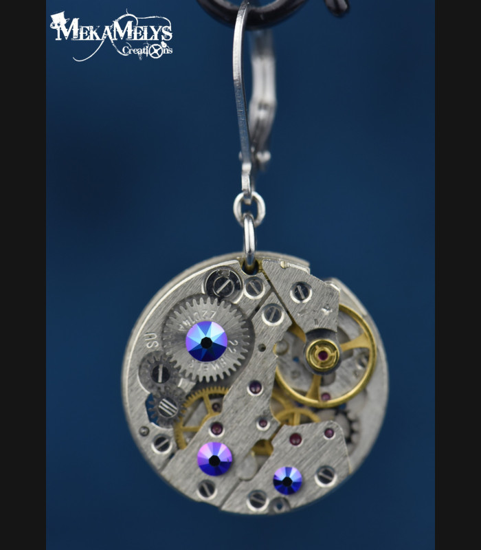 Boucles d'oreilles steampunk Simple minds