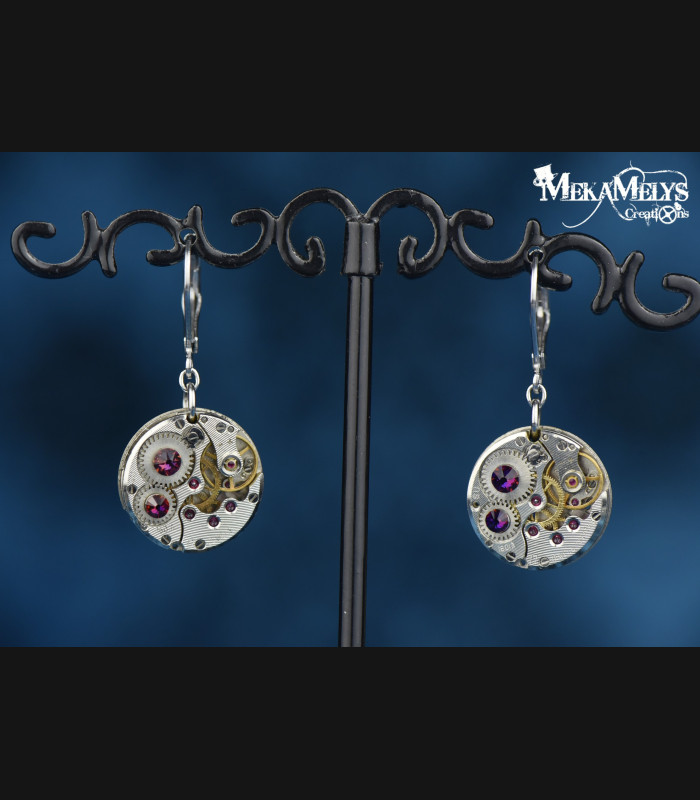 Boucles d'oreilles steampunk Simple minds