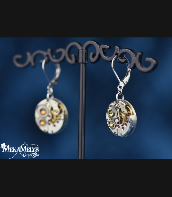 Boucles d'oreilles steampunk Simple minds