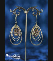 Boucles d'oreilles originales steampunk Ovale Atomic