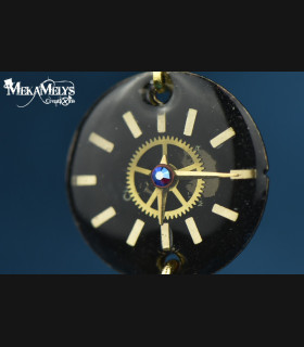 Boucles d'oreilles steampunk lune Yuna