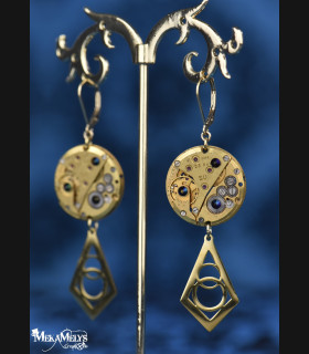 Boucles d'oreilles originales steampunk Lucina