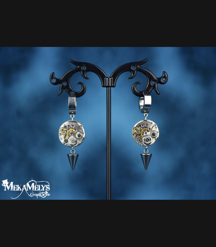Boucles d'Oreilles Steampunk rock Jäeger | MekaMelys