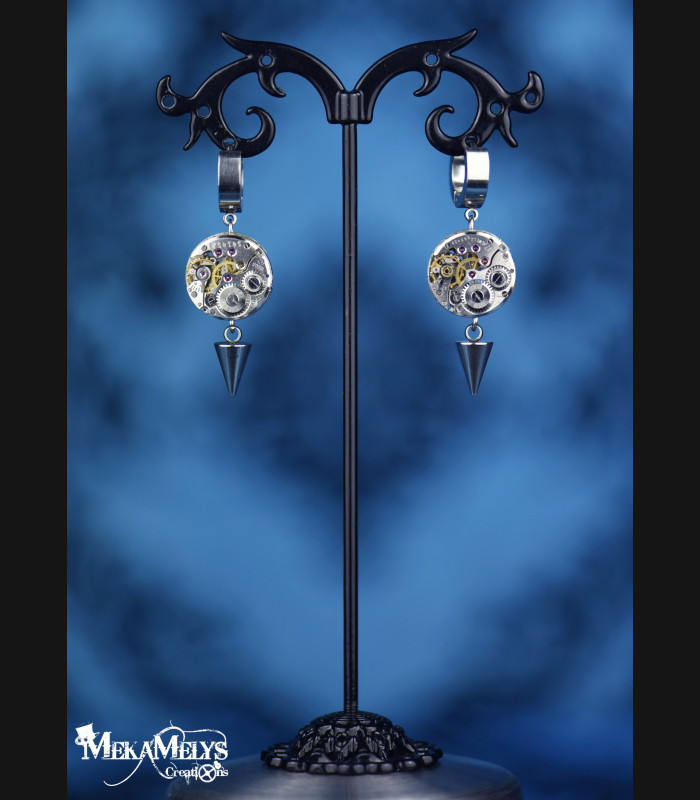 Boucles d'Oreilles Steampunk rock Jäeger | MekaMelys