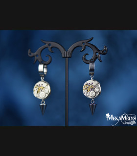 Boucles d'Oreilles Steampunk rock Jäeger | MekaMelys
